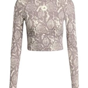 adidas by Stella McCartney Lady Training Seamless Crop Top Long Sleeve Sz XS